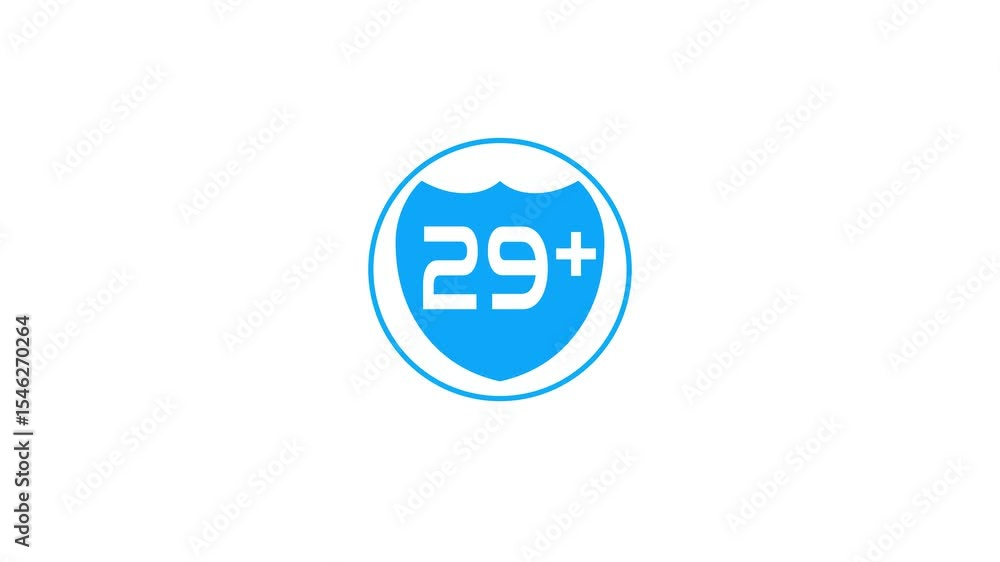 Adult content. Age limited sign animation. Age restriction concept. Adult content. Age limited sign animation. Age restriction concept.