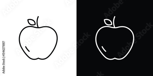 Apple icon in black. flat graphic vector icon