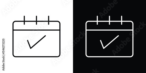 Appointment icon in black. flat graphic vector icon