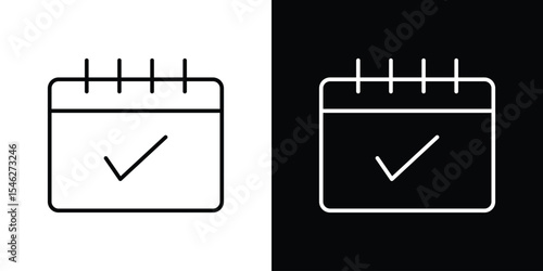 Appointment icon in black. flat graphic vector icon