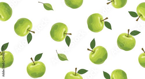 A Refreshing Delight An Apple Orchard Theme Full of Green Apples and Leaves