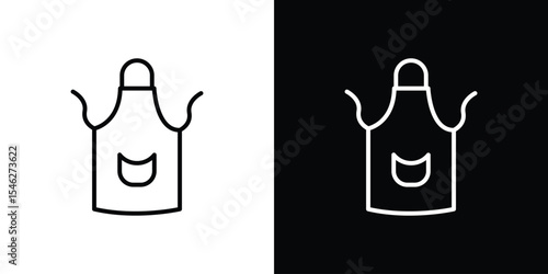 Apron icon in black. flat graphic vector icon