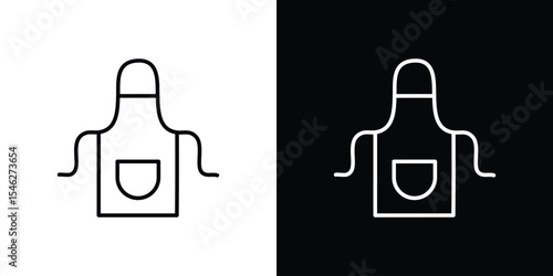 Apron icon in black. flat graphic vector icon