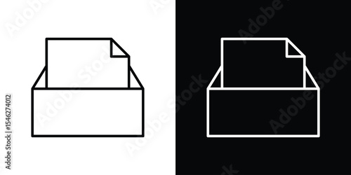Archive icon in black. flat graphic vector icon