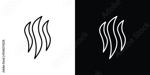 Aroma icon in black. flat graphic vector icon