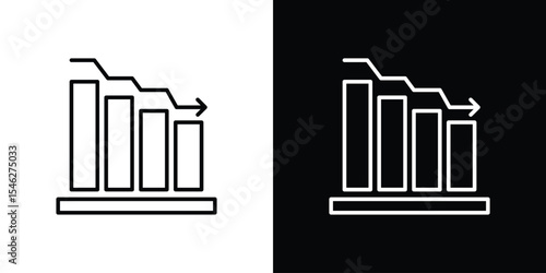 Attrition icon in black. flat graphic vector icon