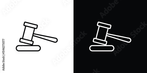 Auction icon in black. flat graphic vector icon