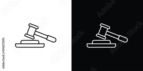 Auction icon in black. flat graphic vector icon