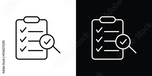 Audit icon in black. flat graphic vector icon