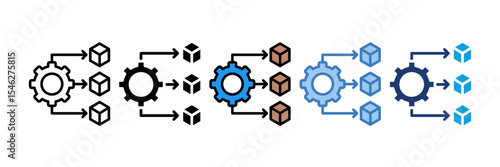 Resource Allocation Icon Element For Design
