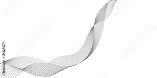 abstract wave element for design, technology line stripe isolated science digital flowing black line,  White black color halftone spotted background.
