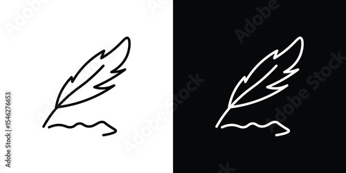 Author signs in black. flat graphic vector icon