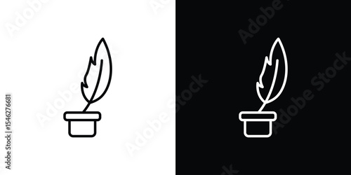 Author signs in black. flat graphic vector icon