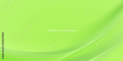 Soft Minimalist Abstract Background in Green and White Gradient Shades with flowing lines.vector eps10