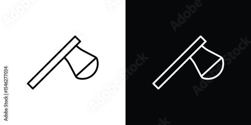 Axe icon in black. flat graphic vector icon