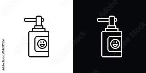 Baby shampoo icon in black. flat graphic vector icon