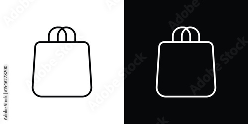 Bag icon in black. flat graphic vector icon