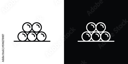 Bale icon in black. flat graphic vector icon