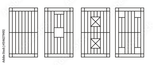 Illustration iron railing set unique design