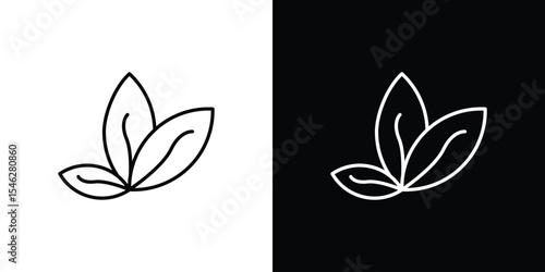 Basil icon in black. flat graphic vector icon
