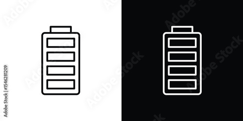Battery icon in black. flat graphic vector icon