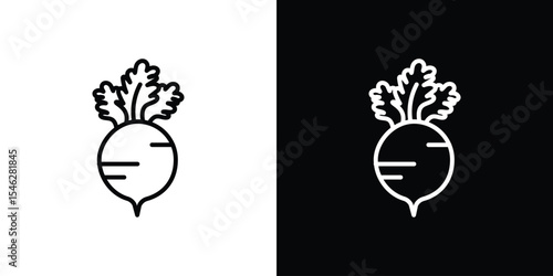 Beetroot icon in black. flat graphic vector icon