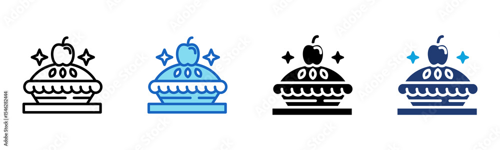 Fototapeta premium Donut Tray icon Multi Style Vector Illustration 