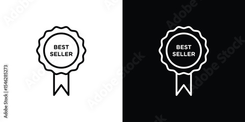 Best seller icon in black. flat graphic vector icon