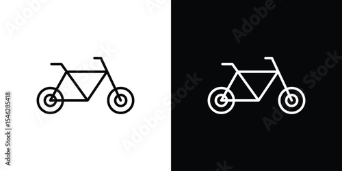 Bicycle icon in black. flat graphic vector icon