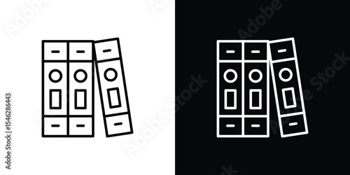 Binder icon in black. flat graphic vector icon