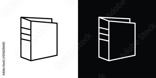 Binder icon in black. flat graphic vector icon