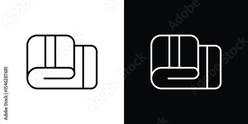 blanket icon in black. flat graphic vector icon