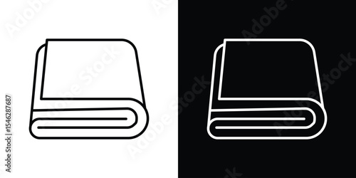 blanket icon in black. flat graphic vector icon