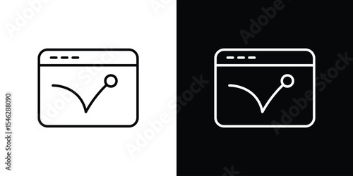 Bounce rate icon in black. flat graphic vector icon