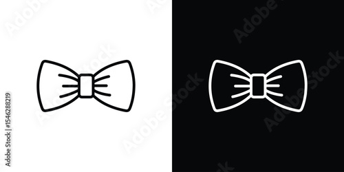 Bow Tie icon in black. flat graphic vector icon