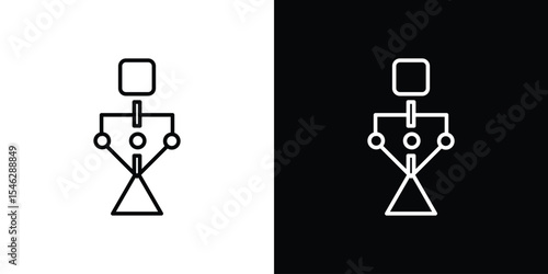 BPM icon in black. flat graphic vector icon