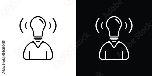 Brand awareness icon in black. flat graphic vector icon