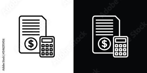 Budget icon in black. flat graphic vector icon