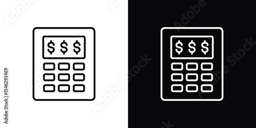 Budget icon in black. flat graphic vector icon
