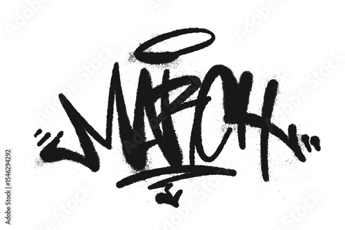 March Graffiti Art Bold Stylish Street Art Design