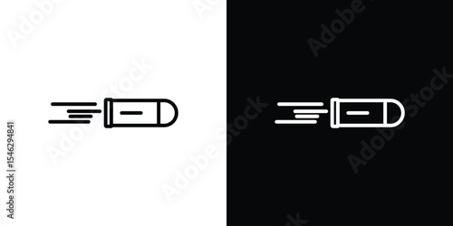 Foto Bullet icon in black. flat graphic vector icon