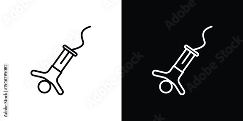 Bungee jumping icon in black. flat graphic vector icon