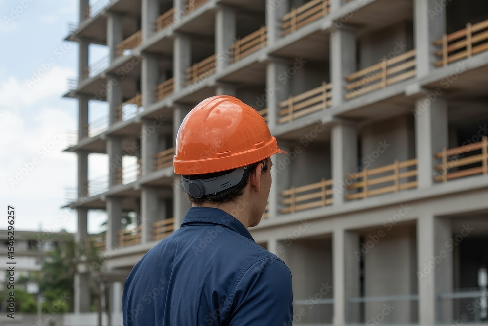 engineer holding orange helmet for workers security on buildings and construction engineer holding orange helmet for workers security on buildings and construction