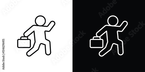 Busy icon in black. flat graphic vector icon