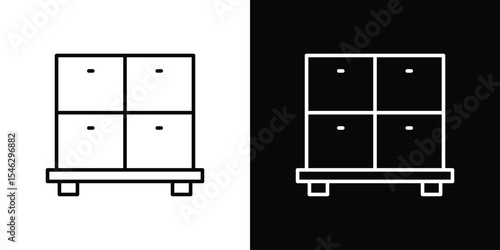 Cabinet icon in black. flat graphic vector icon