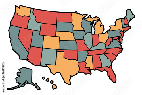 map of the united states, us map, usa map