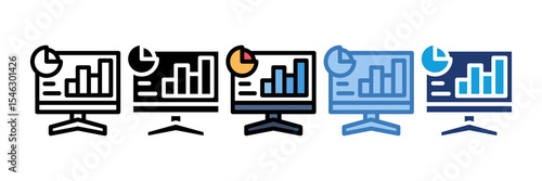 Analytics Dashboard Icon Element For Design