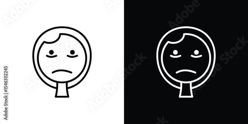 Cant fall asleep icon in black. flat graphic vector icon