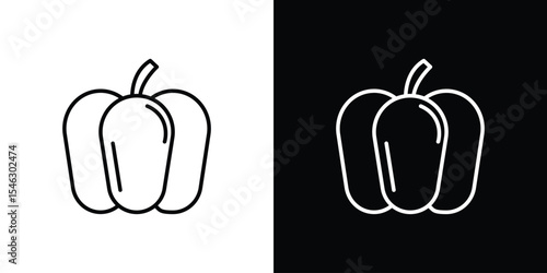 Capsicum icon in black. flat graphic vector icon