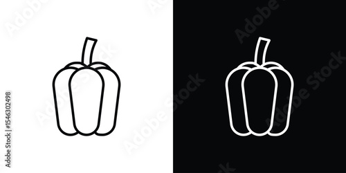 Capsicum icon in black. flat graphic vector icon